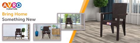 AVRO FURNITURE Plastic Rattan Chairs| Set of 4 | Plastic Chairs for ...