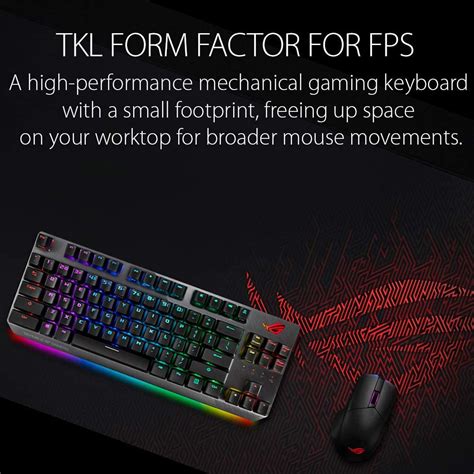 ASUS ROG Strix Scope TKL mechanical keyboard with Cherry MX SPEED ...