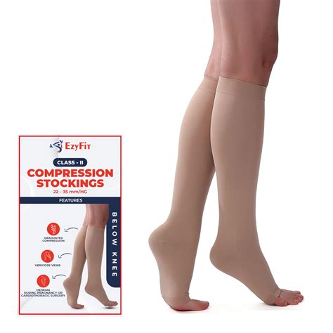 EZYFIT Class II Compression Stockings Below Knee for Varicose Veins ...