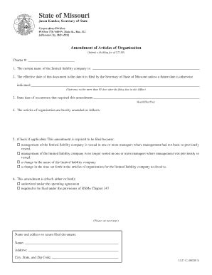 Form Llc 12 Missouri - Fill and Sign Printable Template Online