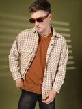 Men Winter Wear Spread Collar Check Shacket | CHKOKKO – Chkokko