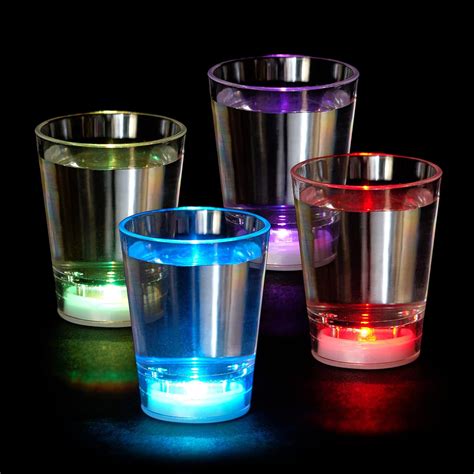 Amazon.com: True LED Shot Glasses, Liquid Activated Light Up Plastic ...