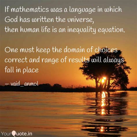 If mathematics was a lang... | Quotes & Writings by Anmol Vaid | YourQuote