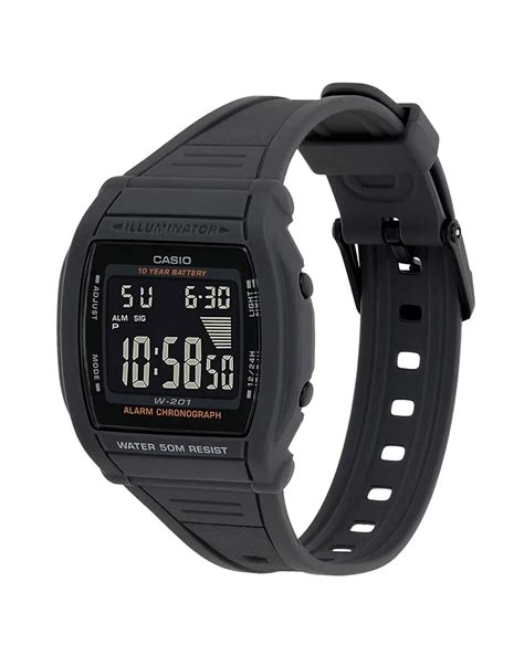 Casio YOUTH W-201-1BVDF I126 Resin Digital Black Dial Unisex Watch ...