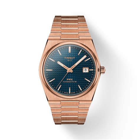 Tissot PRX Powermatic 80 40mm Blue Dial Rose Gold India | Ubuy