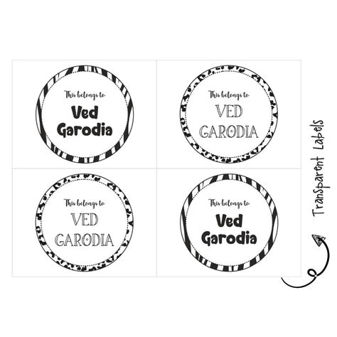 Transparent Labels - Animal Pattern – Peppydots
