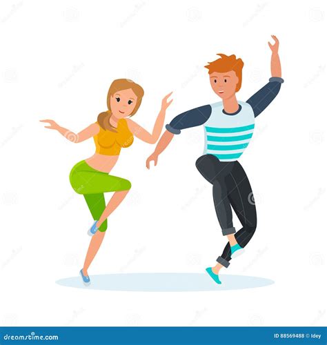 Guy and Girl, Modern Popular Hip-hop Dance with Rhythmic Movements ...