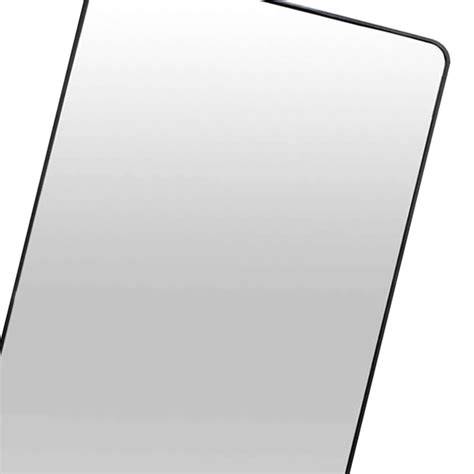 Black Aluminum Rectangle Easel Floor Mirror, 20x60