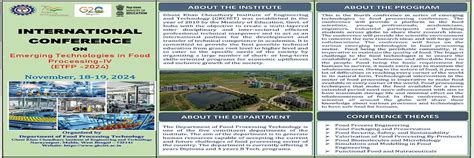 INTERNATIONAL CONFERENCE ON Emerging Technologies in Food Processing ...
