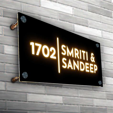 Buy Led Light Name Plate for Home On Nutcase - India