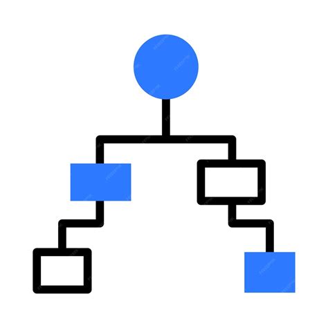 Hierarchical flowchart depicting process and organization | Premium Vector
