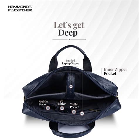 Laptop Bag for Men - Genuine Leather Office Bag with Multiple Compartm ...