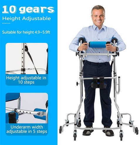 Buy Upgraded Version-Upright Rollator Walker with Seat,Walkers for ...