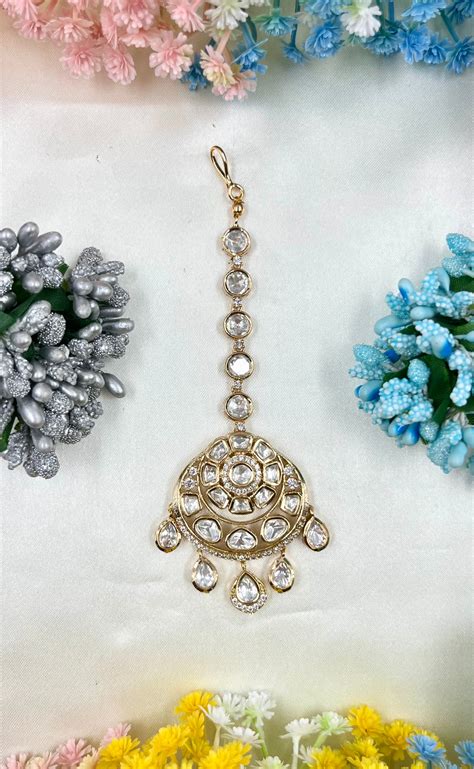Alisha Moissanite Mang Tika – Kaushalya Art Jewellery