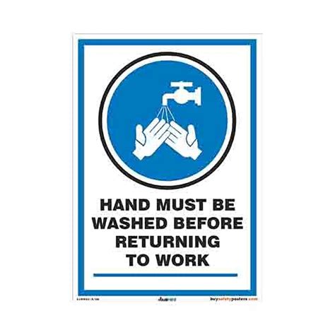 buysafetyposters.com - Wash Hands Display Sign In English - Hard ...