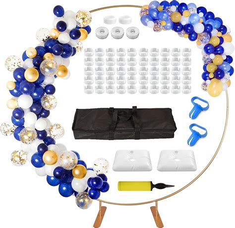 Amazon.com: JEAWIWI Round Balloon Arch Kit 2m with Widened Base, Gold ...