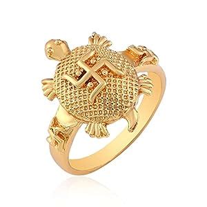 Buy DULCI Gold Plated Swastik Swastika Symbol on Tortoise Turtle Shape ...