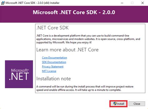 Net Core Installation 的图像结果