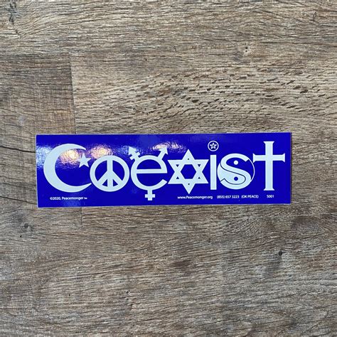 Bumper Sticker Coexist – The Divine Mine