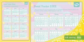Period Tracker 2022: Candy Theme (teacher made) - Twinkl