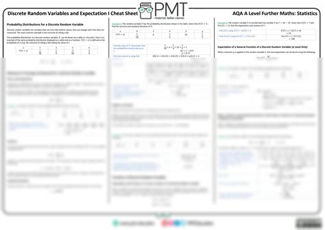 Image result for Continuous Random Variable Cheat Sheet