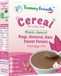 TummyFriendly Foods USDA Certified Organic Sprouted Ragi, Almond, Oats ...