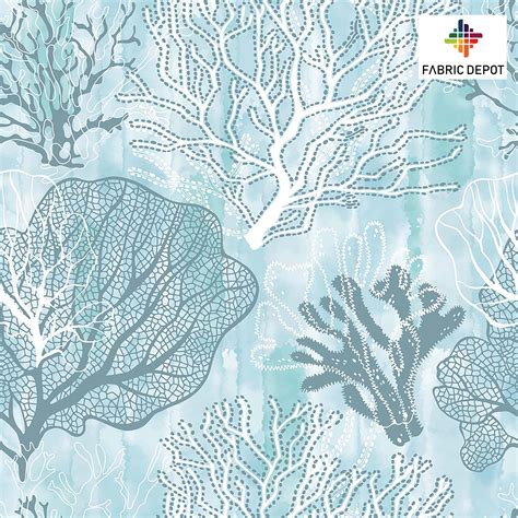Ice Blue Tropical Print – Fabric Depot