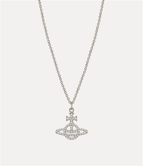 Calliope Pendant Necklace in PLATINUM-WHITE-CZ | Vivienne Westwood®