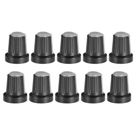 uxcell 10Pcs 6mm Shaft Hole Knob for Speaker Effect Pedal Amplifier ...