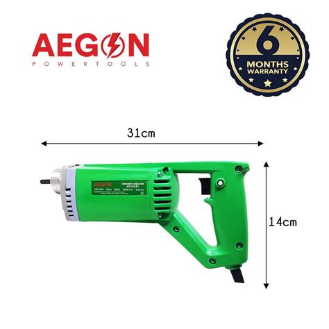 Aegon Acv3501 Handheld Concrete Vibrator/Cement Soil Mixer with 1.5 me ...