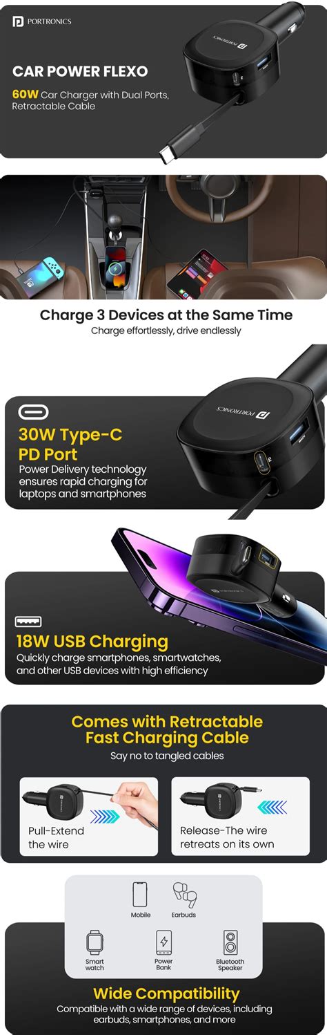 Accessories :: Car & Bike Essentials :: Portronics Car Power Flexo ...