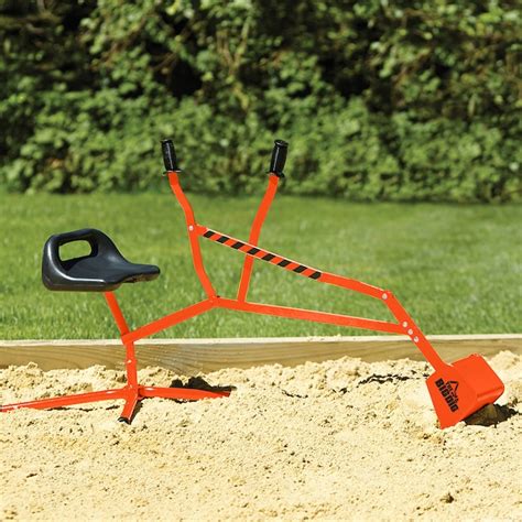 The Big Dig 33-in Metal Construction Ride-On Excavator in the Kids Play ...