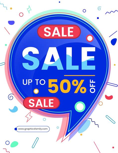 Colorful speech bubble sale design banner price vector image ...