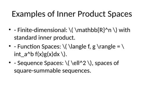 Inner Product Spaces Tutorials 的图像结果
