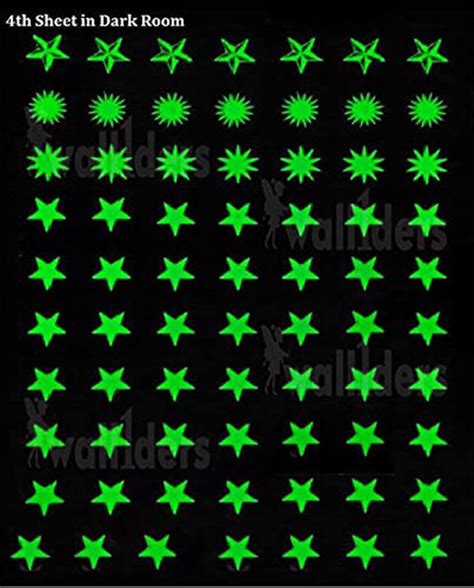 wall1ders 100 cm Night Glow Radium Stickers Glow in the Dark Sticker ...