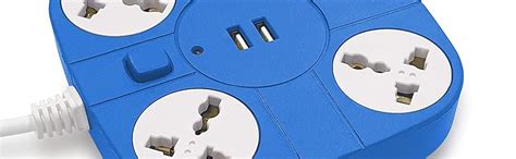 Paxmore 10Amp 2 USB Extension Board & Power Socket, 4 Outlet Ports with ...