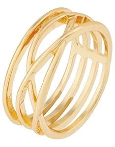 Accessorize London Lattice Ring Ring for Women (Golden) (MN-89404581003 ...