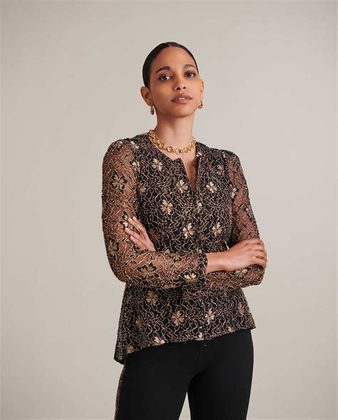 LEONELLE Black Lace Jacket With Round Neck & Peplum Finish: Women's ...