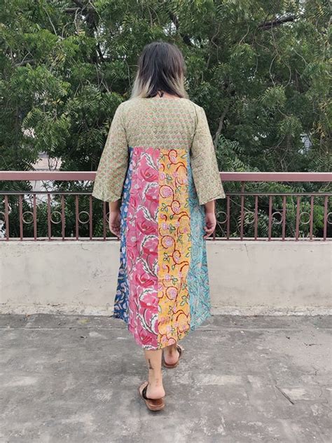 Riot of Colors Hand Block Printed Midi Dress Second Edition – Kasaa Hues