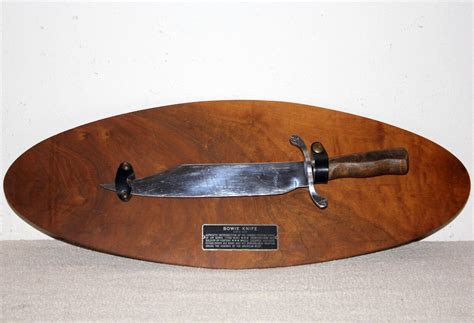 Famous Jim Bowie Knife on Wall Plaque -- Reproduction by Carver Hall | #4615032262