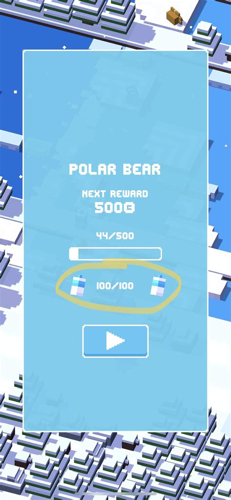 What does the 100/100 mean? (Polar Bear Mascot) : r/CrossyRoad