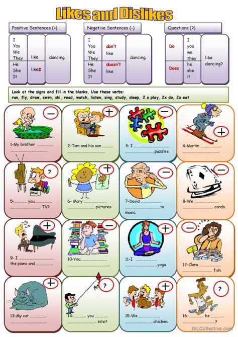 Like Dislike Worksheet 的图像结果