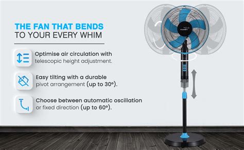 Buy V-Guard Esfera Pedestal Fan (5 blade) with Remote Control, In-built ...