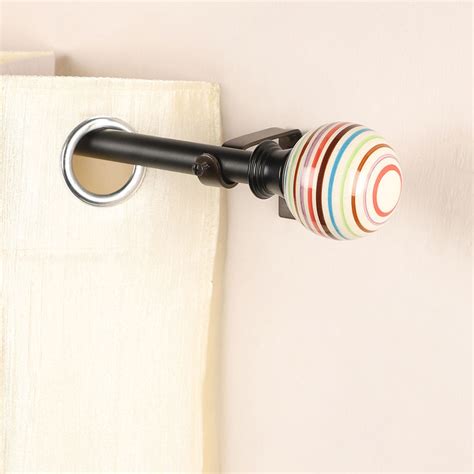 Buy The Decor Mart 48"-88" Colour Pop Finial Extendable Curtain Rod ...