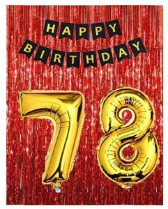 Flipkart.com | METROL Solid 78 Number with HAPPY BIRTHDAY Banner with ...
