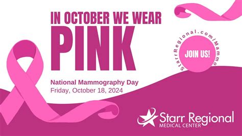 Wear Pink for National Mammography Day, 711 Cook Drive, Suite 240 ...