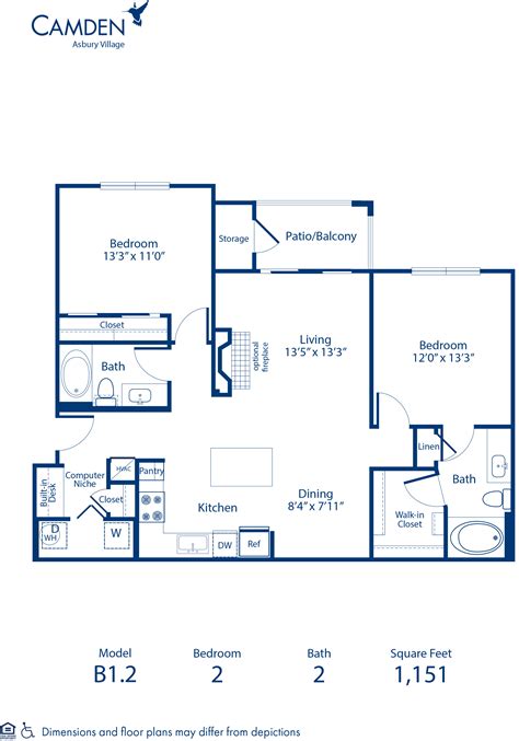 01 - 107, B1.2 at Camden Asbury Village | camdenliving.com