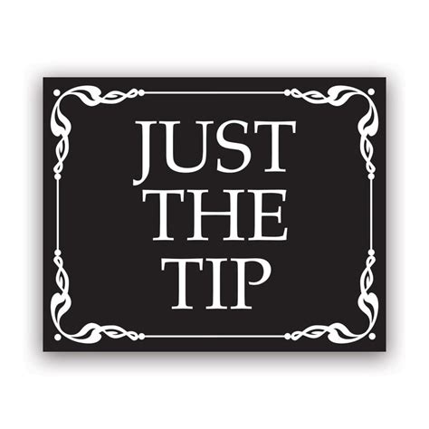 Just the Tip Sticker - Decal - American Made - UV Protected - Gratuity Tipjar Jar - Etsy