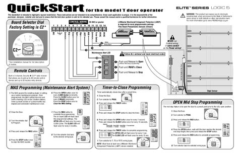 Lift Master Logic 5 0 Programming 的图像结果
