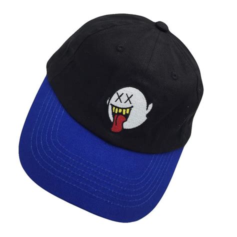 Distressed Boo Mario Ghost Baseball Cap 3D Embroidery Dad Hats ...